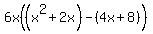 6x%28%28x%5E2%2B2x%29-%284x%2B8%29%29