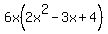 6x%282x%5E2-3x%2B4%29