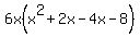 6x%28x%5E2%2B2x-4x-8%29