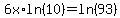 6x%2Aln%2810%29+=+ln%2893%29