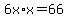 6x%2Ax=66