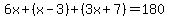 6x%2B%28x-3%29%2B%283x%2B7%29=180