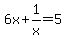 6x%2B1%2Fx=5