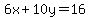 6x%2B10y=16