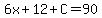 6x%2B12%2BC=90