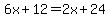 6x%2B12=2x%2B24