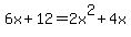 6x%2B12+=+2x%5E2%2B4x