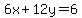 6x%2B12y=6
