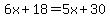 6x%2B18=5x%2B30