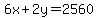 6x%2B2y=2560