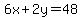 6x%2B2y=48