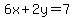 6x%2B2y=7
