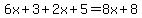 6x%2B3%2B2x%2B5=8x%2B8