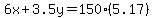 6x%2B3.5y=150%285.17%29