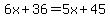 6x%2B36=5x%2B45