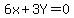6x%2B3Y=0