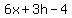 6x%2B3h-4