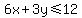 6x%2B3y%3C=12