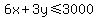 6x%2B3y%3C=3000