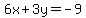 6x%2B3y=-9