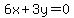 6x%2B3y=0