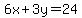 6x%2B3y=24