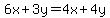 6x%2B3y=4x%2B4y