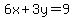 6x%2B3y=9