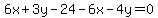 6x%2B3y-24-6x-4y=0