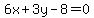 6x%2B3y-8=0
