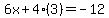 6x%2B4%283%29=-12
