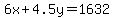 6x%2B4.5y=1632