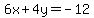 6x%2B4y=-12