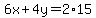 6x%2B4y=2%2A15