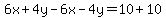 6x%2B4y-6x-4y=10%2B10