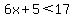 6x%2B5%3C17