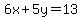 6x%2B5y=13