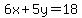 6x%2B5y=18