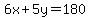 6x%2B5y=180