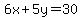 6x%2B5y=30