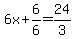 6x%2B6%2F6=24%2F3