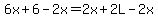 6x%2B6-2x=2x%2B2L-2x