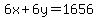 6x%2B6y=1656