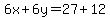 6x%2B6y=27%2B12