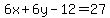 6x%2B6y-12=27