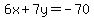6x%2B7y=-70