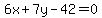 6x%2B7y-42=0