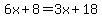 6x%2B8=3x%2B18