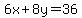 6x%2B8y=36