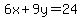 6x%2B9y=24